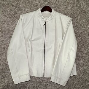 Terry Lewis Genuine Leather White Jacket